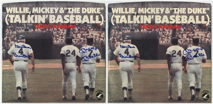 1981 Mickey Mantle and Duke Snider Dual Signed "Talkin Baseball" Record (2) (PSA/DNA)